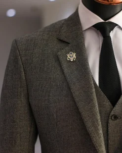 A Prince Of Wales Check Business Suit.