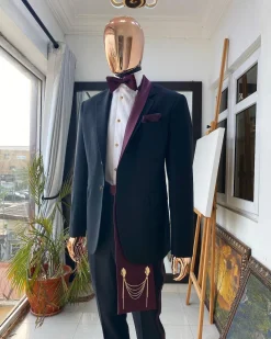 A Reloaded “falz” 3 lapel (shawl andnotch) tuxedo suit