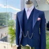 A Reloaded Irish “Board Room” Navy Blue 3-piece Notch Lapel Corporate Suit.