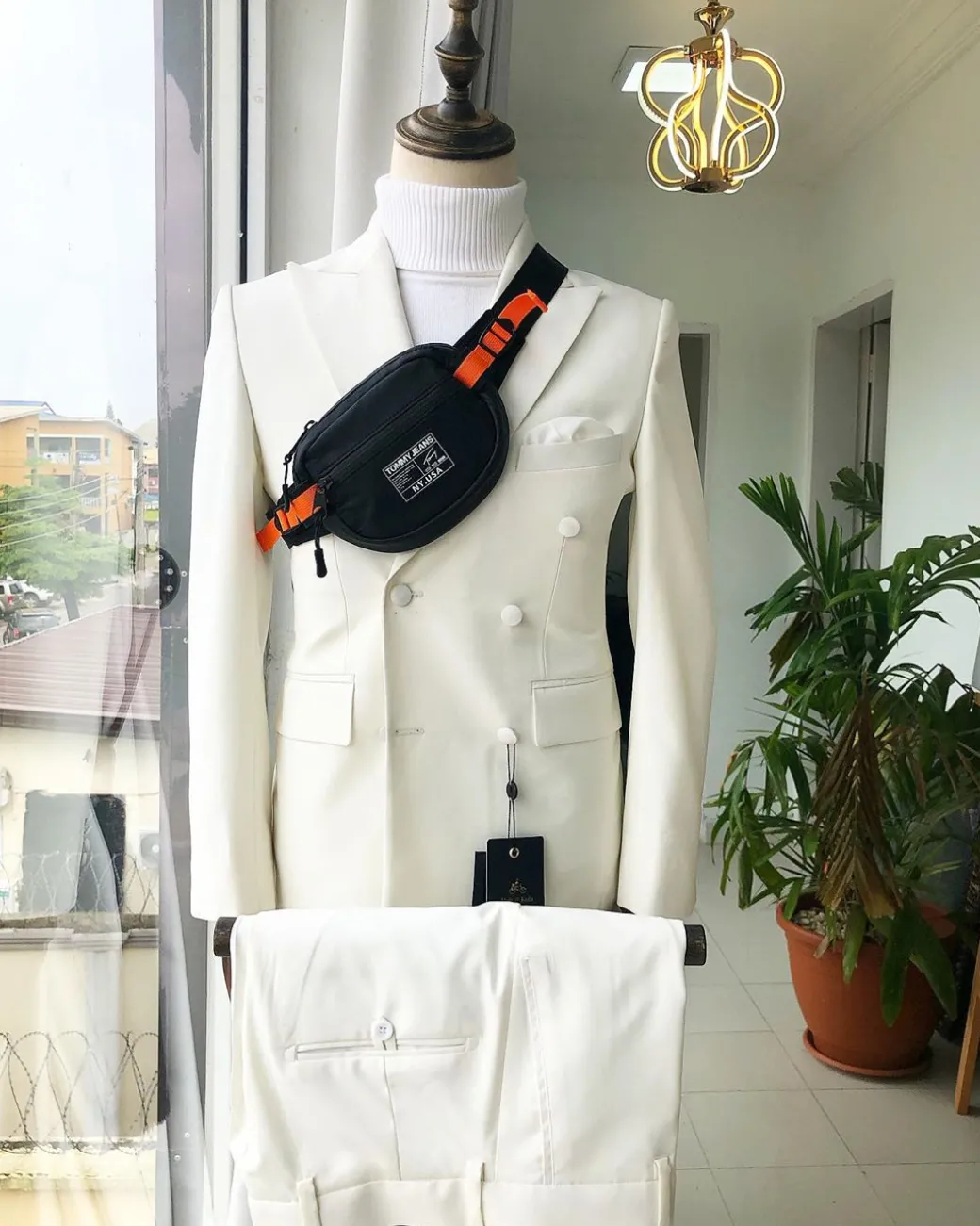 A Reloaded Ivory White “Ivorian” Double Breasted Suit