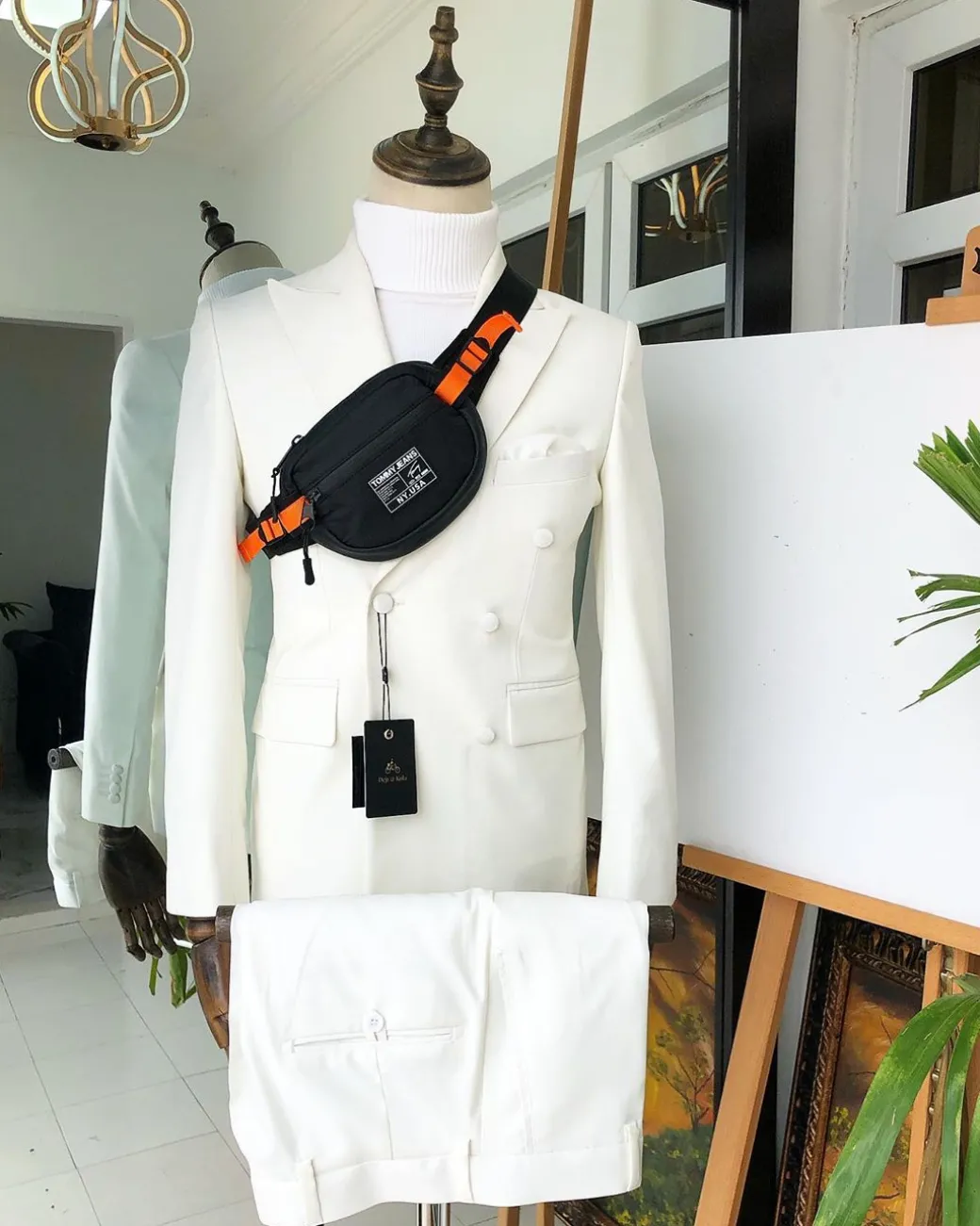 A Reloaded Ivory White “Ivorian” Double Breasted Suit
