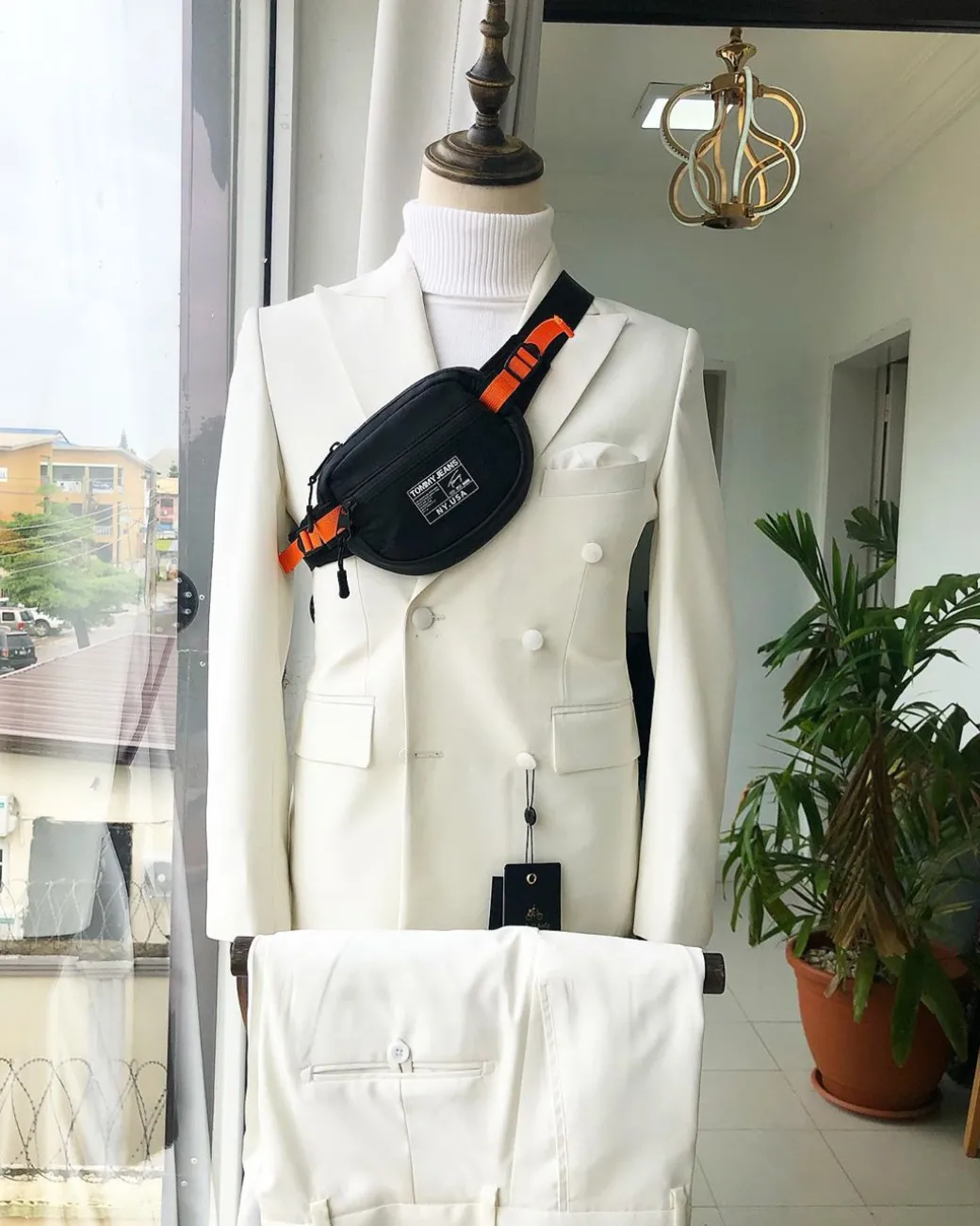 A Reloaded Ivory White “Ivorian” Double Breasted Suit