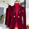 A Reloaded “lacasa de papel” burgundy Velvet tuxedo suit