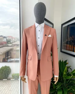 A Reloaded Mauve peak lapel business suit
