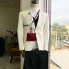 A Reloaded “White Ivorian” White Tuxedo Suit