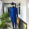 A Royal Blue front flap Kaftan African senator kaftan