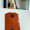 A Salamander orange, tiny flap with a gold queen bee crown details African traditional senator Kaftan native