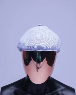 A Seersucker (Rail Road Stripe) Kangol Cap
