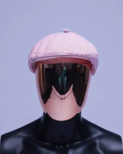 A Seersucker (Rail Road Stripe) Kangol Cap.