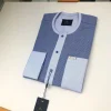 A Skye Blue and white check with a Swarovski button kaftan
