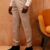 A Splash of brown and gold jacquard Pant
