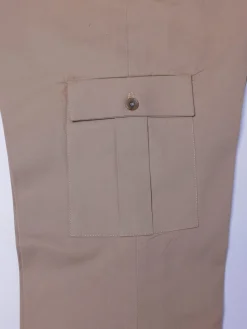 A tortilla brown, polished chinos contrast combat pant Trouser.