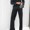 A Trumpet cut, charcoal black, high waist, Gurkha pant