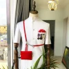 A White Bespoke Casual “French Safari” Suit