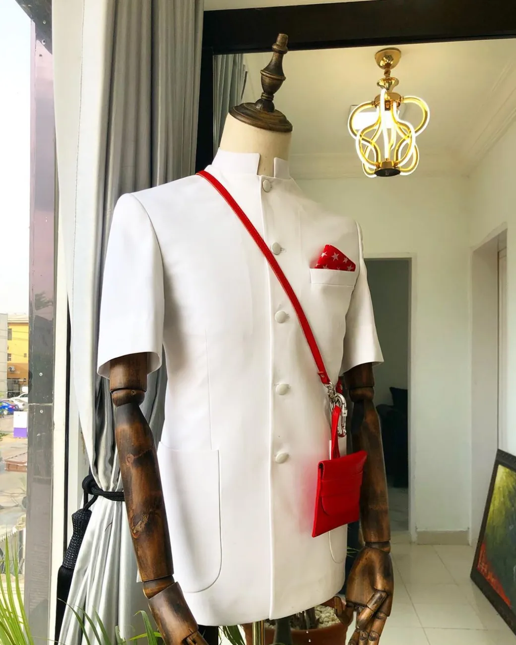 A White Bespoke Casual “French Safari” Suit