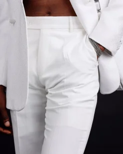 A Wide Cut, Ivory White, Belt Loop Pant