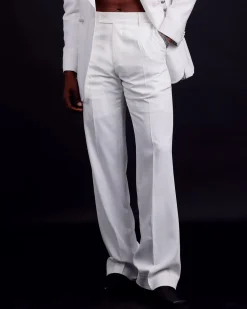 A Wide Cut, Ivory White, Belt Loop Pant