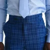 A Windowpane Relayed And Inverted Check Pant Trousers