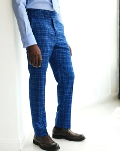 A Windowpane Relayed And Inverted Check Pant Trousers