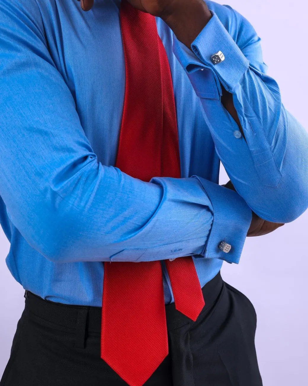 A Zero Pressure, Navy Blue shirt.