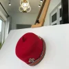 African IBO Red Traditional Hat With Gold Adornment