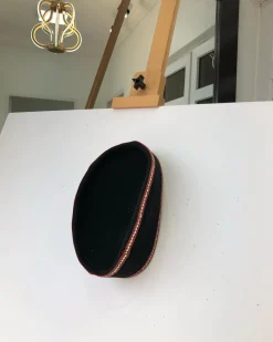 African IBO Traditional Black and red lines ceremonial hat