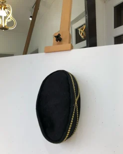 African Traditional Black and Gold Lines ceremonial hat