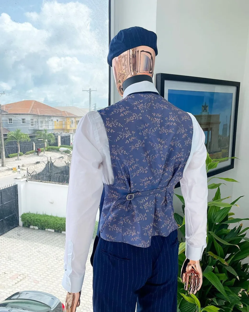 An Admiral and Skye blue pinstripe “peaky blinders” Jorgecarli Super 140’s “Board Room” notch lapel suit