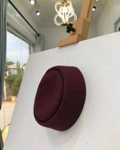 An African Traditional Burgundy Wool Hat