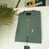 An Aqua green front flap African kaftan with Swarovski button and Sokoto