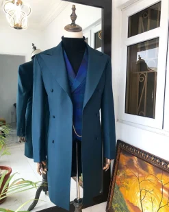 An Emerald Green “Battle Of Stalingrad” Trench Corporate Peak Lapel Suit