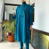 An Emerald Green embroidery Agbada with buba and Sokoto