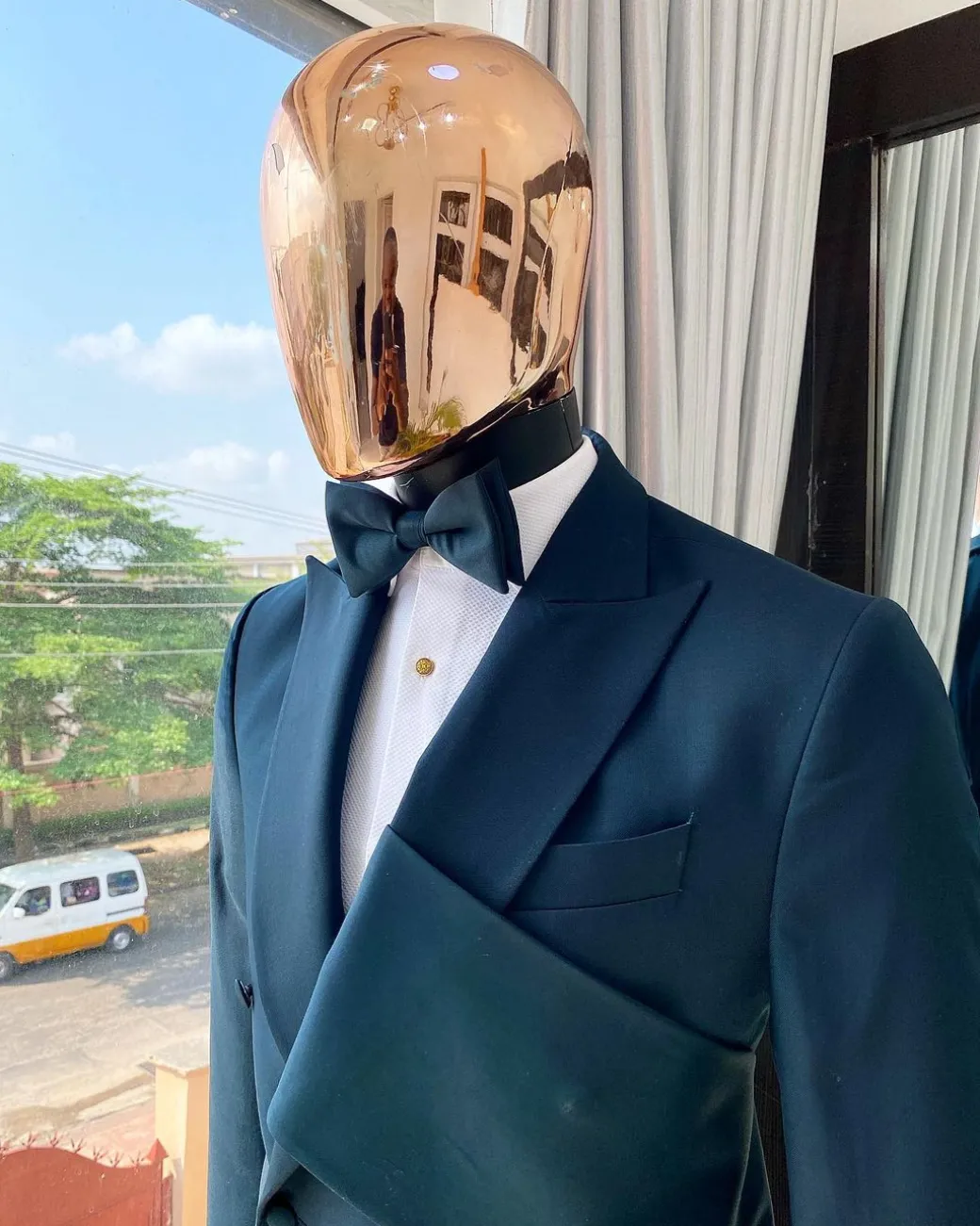 An Emerald green “Oranmiyan” trench blazer suit