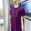 An invisible neckline, rectangular-shaped related shade of purple with paisley mix design African Kaftan