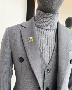 An Irish Grey Nobility Fabric – “Board Room” 2 Button Smart Causal Suit