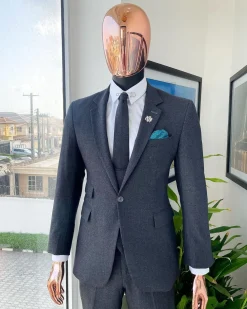 An Iron Grey – Jorgecarli super 140’s- “Board Room” notch lapel suit