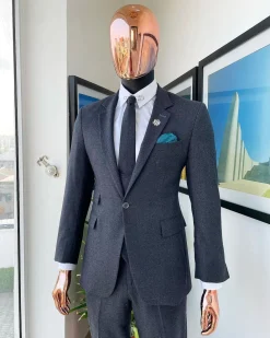 An Iron Grey – Jorgecarli super 140’s- “Board Room” notch lapel suit