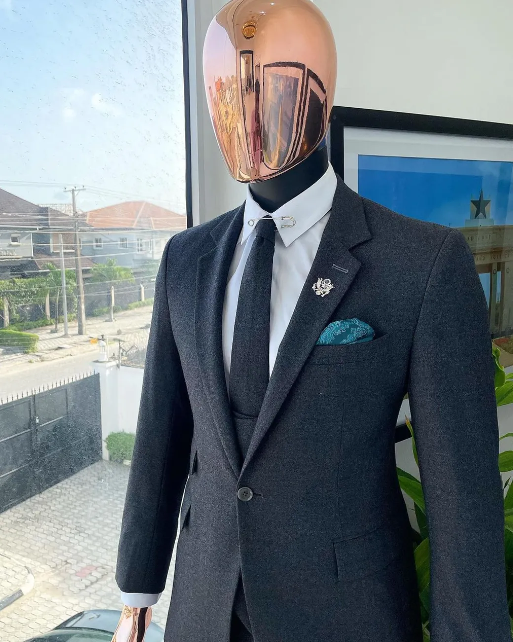 An Iron Grey – Jorgecarli super 140’s- “Board Room” notch lapel suit