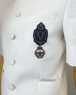 An Ivory White “French” Safari Suit