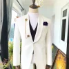 An Ivory “White Ivorian” Shawl Lapel tuxedo Suit