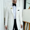 An Ivory White Peak Lapel Business Suit