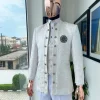 An Ivory white reloaded “stratosphere” dispersed pattern jacquard Suit.