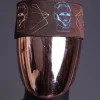 An Umber Brown, AI connected iron-man maze embroidery details Hat