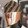 An umber brown Yoruba traditional African hat or fila
