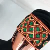 Green, Orange, Red and Yellow Embroidery Yoruba Fila/hat