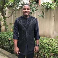 3 Piece Kaftan – Damask Jacket and Cashmere Fabric Native Kaftan