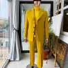 The “ Festac 77” Mustard Yellow 3 Button Safari Suit