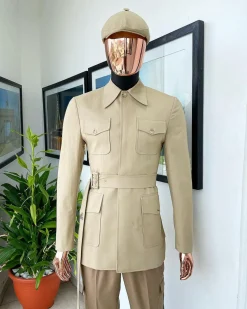 The “battle of Midway” tortilla brown, polished combat chinos suit