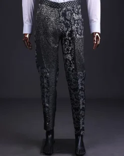 The “Gogo” Limited Edition Gold and Silver Mixed Jacquard Fabric Peak Lapel Metallic Jacquard Suit