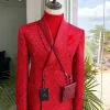 The “Kremlin – Red Square” Monochrome jacquard double breasted Suit.